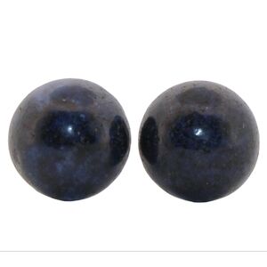 10mm Round Lapis Lazuli Silver Stud Earrings 10RSSE9